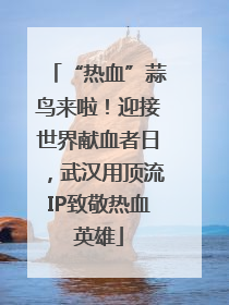 “热血”蒜鸟来啦！迎接世界献血者日，武汉用顶流IP致敬热血英雄