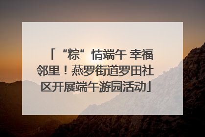 “粽”情端午 幸福邻里！燕罗街道罗田社区开展端午游园活动