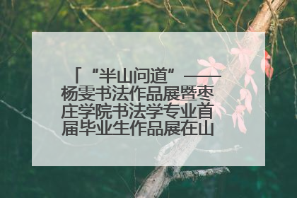 “半山问道”——杨雯书法作品展暨枣庄学院书法学专业首届毕业生作品展在山东省文化馆开幕