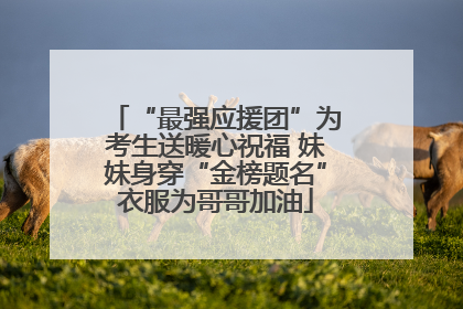 “最强应援团”为考生送暖心祝福 妹妹身穿“金榜题名”衣服为哥哥加油