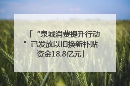 “泉城消费提升行动”已发放以旧换新补贴资金18.8亿元