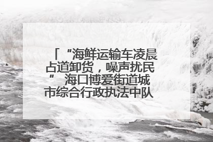 “海鲜运输车凌晨占道卸货，噪声扰民” 海口博爱街道城市综合行政执法中队：将联合交警加强长堤路一带巡逻