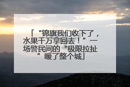 “锦旗我们收下了，水果千万拿回去！”一场警民间的“极限拉扯”暖了整个城