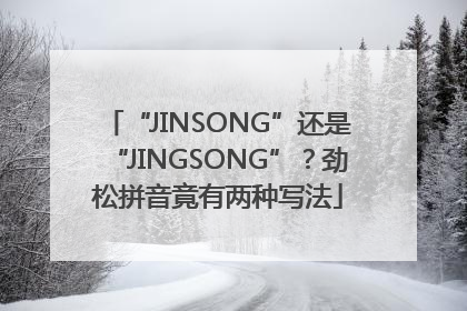 “JINSONG”还是“JINGSONG”？劲松拼音竟有两种写法