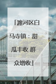 瀍河区白马寺镇：甜瓜丰收 群众增收
