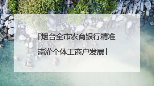 烟台全市农商银行精准滴灌个体工商户发展