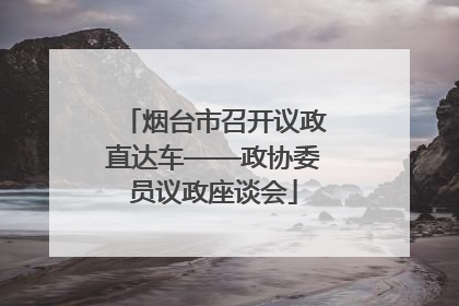 烟台市召开议政直达车——政协委员议政座谈会