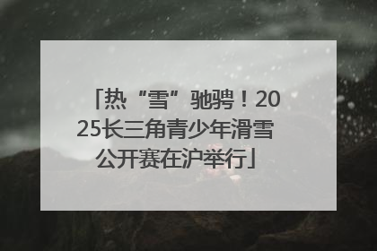 热“雪”驰骋！2025长三角青少年滑雪公开赛在沪举行