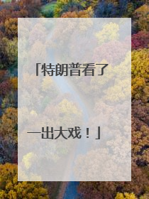 特朗普看了一出大戏！
