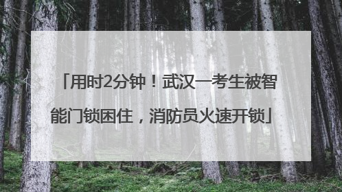 用时2分钟！武汉一考生被智能门锁困住，消防员火速开锁