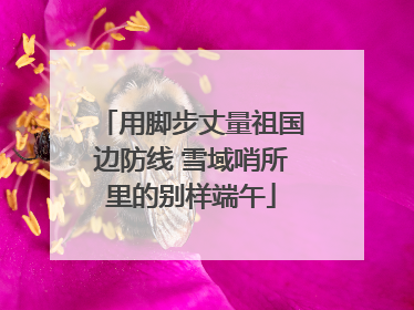 用脚步丈量祖国边防线 雪域哨所里的别样端午