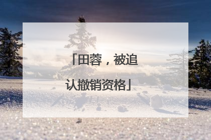 田蓉，被追认撤销资格