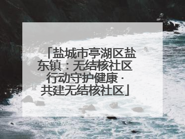 盐城市亭湖区盐东镇：无结核社区行动守护健康 ·共建无结核社区