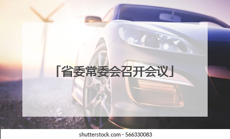 省委常委会召开会议