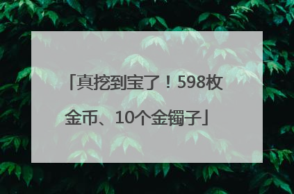 真挖到宝了！598枚金币、10个金镯子