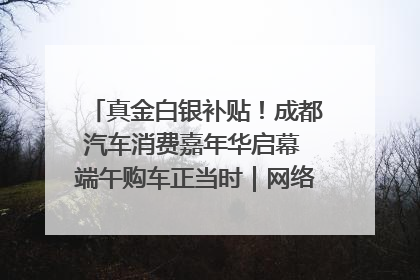 真金白银补贴！成都汽车消费嘉年华启幕 端午购车正当时｜网络中国节·端午