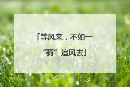 等风来，不如一“骑”追风去