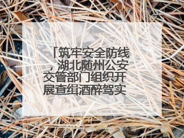 筑牢安全防线，湖北随州公安交管部门组织开展查缉酒醉驾实战演练活动