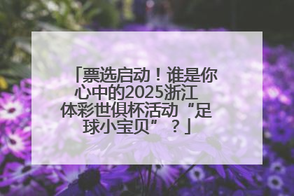 票选启动！谁是你心中的2025浙江体彩世俱杯活动“足球小宝贝”？