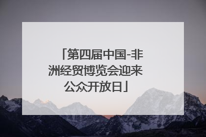 第四届中国-非洲经贸博览会迎来公众开放日