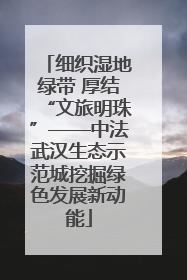细织湿地绿带 厚结“文旅明珠”——中法武汉生态示范城挖掘绿色发展新动能