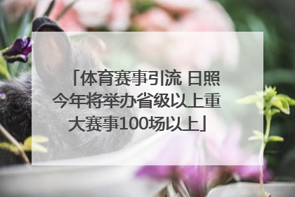 体育赛事引流 日照今年将举办省级以上重大赛事100场以上