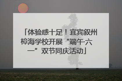 体验感十足！宜宾叙州樟海学校开展“端午·六一”双节同庆活动