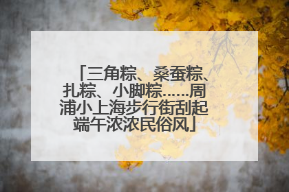 三角粽、桑蚕粽、扎粽、小脚粽……周浦小上海步行街刮起端午浓浓民俗风