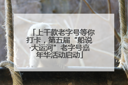上千款老字号等你打卡，第五届“船说·大运河”老字号嘉年华活动启动