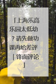 上海乐高乐园太低幼？请先做功课再给差评｜锋面评论