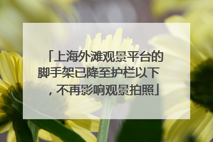 上海外滩观景平台的脚手架已降至护栏以下，不再影响观景拍照