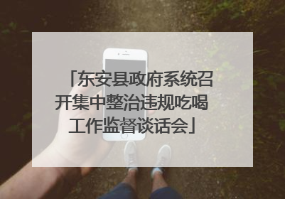 东安县政府系统召开集中整治违规吃喝工作监督谈话会