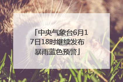 中央气象台6月17日18时继续发布暴雨蓝色预警