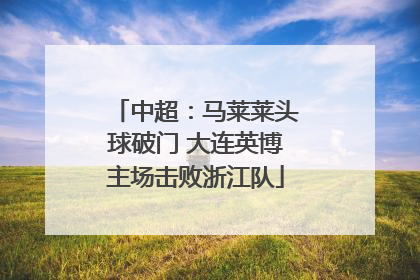 中超：马莱莱头球破门 大连英博主场击败浙江队