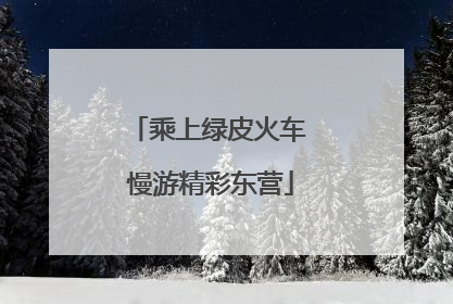 乘上绿皮火车 慢游精彩东营