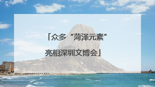 众多“菏泽元素”亮相深圳文博会