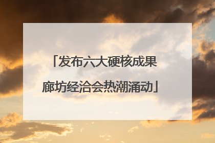 发布六大硬核成果 廊坊经洽会热潮涌动