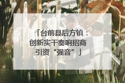 台前县后方镇：创新实干奏响招商引资“强音”