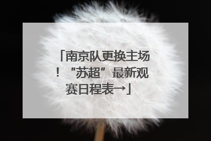南京队更换主场！“苏超”最新观赛日程表→