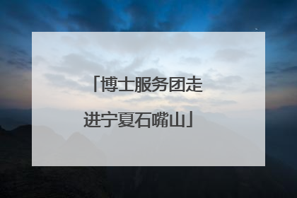 博士服务团走进宁夏石嘴山