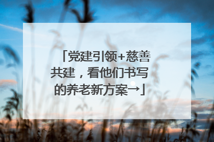 党建引领+慈善共建，看他们书写的养老新方案→