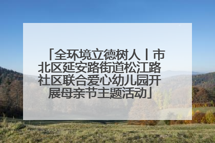全环境立德树人丨市北区延安路街道松江路社区联合爱心幼儿园开展母亲节主题活动