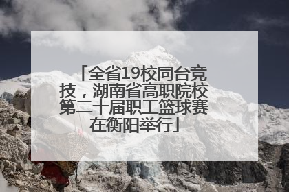 全省19校同台竞技，湖南省高职院校第二十届职工篮球赛在衡阳举行