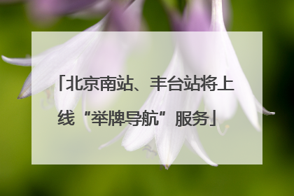北京南站、丰台站将上线“举牌导航”服务