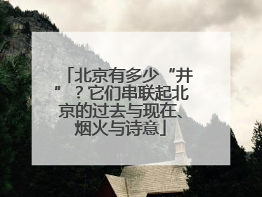 北京有多少“井”？它们串联起北京的过去与现在、烟火与诗意