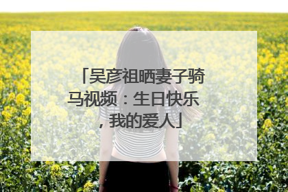 吴彦祖晒妻子骑马视频：生日快乐，我的爱人