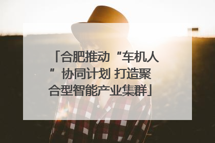 合肥推动“车机人”协同计划 打造聚合型智能产业集群