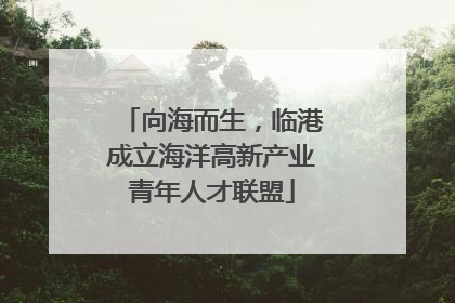 向海而生，临港成立海洋高新产业青年人才联盟
