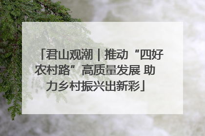 君山观潮｜推动“四好农村路”高质量发展 助力乡村振兴出新彩