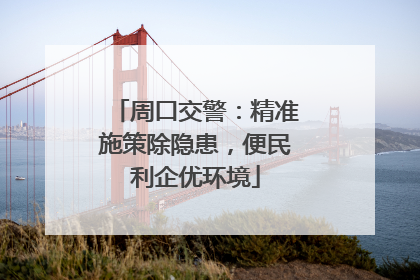 周口交警：精准施策除隐患，便民利企优环境